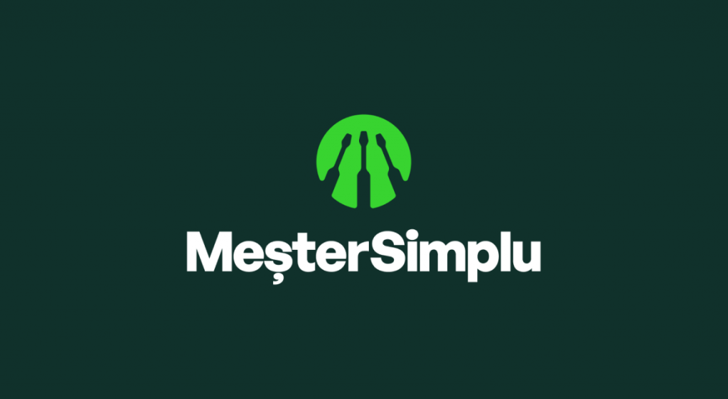 logo on dark green background